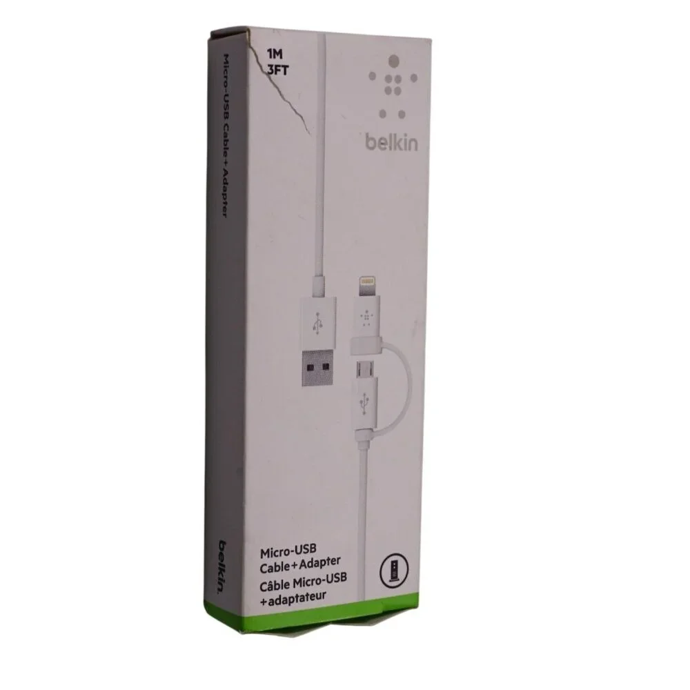 Belkin Micro-USB Cable + Adapter 3ft